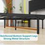 Double Bed Frame Metal Platform Bed Frame with Wood Headboard/Mattress Base/Underbed Storage/No Box Spring Needed/Black Image 4
