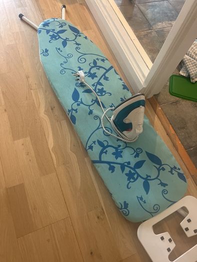iron and ironing board