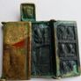 Antique Russian Orthodox Bronze Triptych Icon Image 6