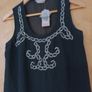 A Wear Black Embellished  Front Vest Top. S 12.   B.N.W.T. Image 2