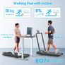 Folding Treadmill with 8% Incline, 3 In 1 Under Desk Walking Pad for Home and Office, 3 Adjustable Incline,1-12 KM/H, Portable Treadmill with LED Display, Remote Control,Installation Free Image 3
