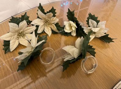 6 Christmas Napkin Ring Holders