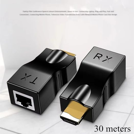 2pcs/set HDMI-compatible To RJ45 Ethernet Adapter 4K 1080P Signal Extender Up To 2.5Gbps 1080p For HDTV, STB, DVD