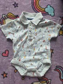 0-3months, Jojo Maman Bebe Bodysuit Polo Shirt