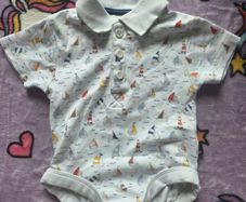 0-3months, Jojo Maman Bebe Bodysuit Polo Shirt