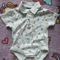 0-3months, Jojo Maman Bebe Bodysuit Polo Shirt