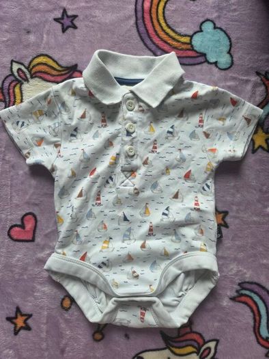0-3months, Jojo Maman Bebe Bodysuit Polo Shirt