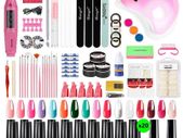 Gel Nail Set With Led UV Lamp Nail Drill Nail Polish Set Art Tools Kit DIY Large