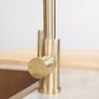 Brushed Brass Pull-Out Kitchen Mixer Tap Image 4