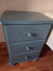 2 x blue bedside locker