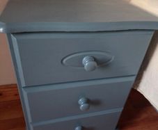 2 x blue bedside locker