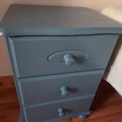 2 x blue bedside locker
