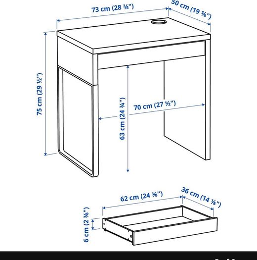 white desk