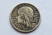 Poland 1932 2 Zlote silver coin Queen Jadwiga