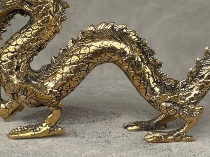 The Dragon And The Pearl - Polished Bronze