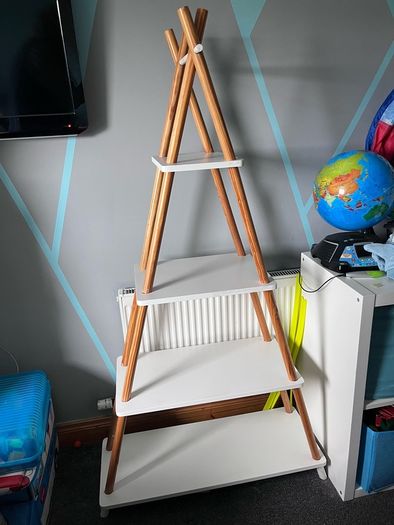 4-Tier Wooden Ladder Shelf