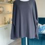 Ladies Long Sleeved Charcoal Grey Pleated Top from Autograph Image 8