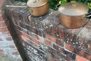 2 copper pots 7in and 8in