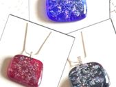 Handmade Glass Sparkly Pendants - FREE DELIVERY
