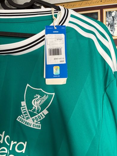 liverpool long sleeve green  jersey