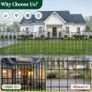 15 Panels No Dig Garden Fence  81 cm (H) X 1080 cm (L) Outdoor Decorative Tall Dog Fence for Yard, Animal Barrier, Rustproof Metal Garden Edging and Borders | Temporary Fencing Stakes Image 3