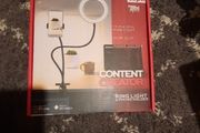 content creator ring light and phone holder