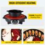 BRAND NEW 2 in 1 Electric Hot Pot BBQ Grill 2200W Multifunction Portable Home Non-Stick Split Pot Smokeless Skillet Barbecue Pan Image 5