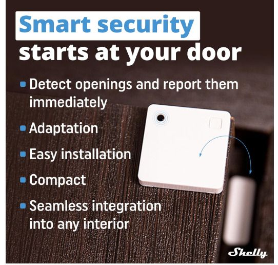 Shelly BLU Door/Window White, Bluetooth door and window sensor