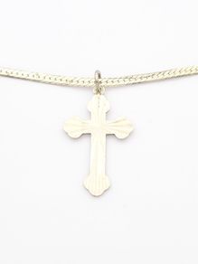 Sterling Silver Cross On 925 Italian Chain