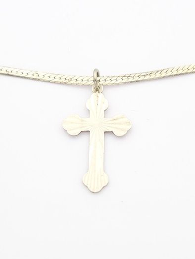 Sterling Silver Cross On 925 Italian Chain