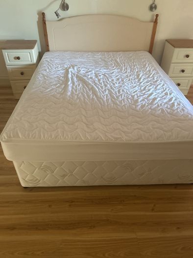 Double bed mattress and headboard