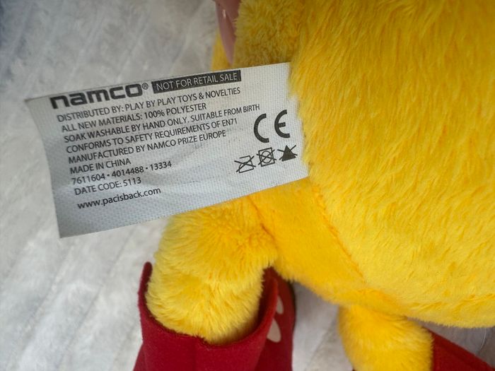 Pac Man Pacman Namco  approx. 12 Soft Plush Ghostly Adventures Bandai 2012 Used Please see pictures