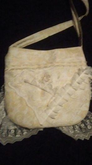 Fabulous lace wedding bag with shoulder strap bohemian or shabby chic