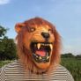 Lion Face Full Head Animal Mask Cosplay Latex Masquerade Costume Party Halloween Image 3
