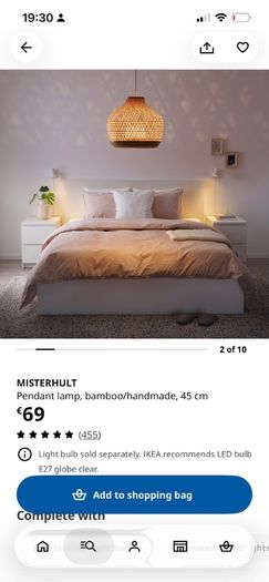 Bamboo light fitting