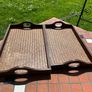 Set of 2 woven boho serving trays Image 4