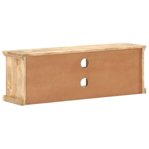 TV Cabinet with Steel Doors 120x30x40cm Solid Mango Wood