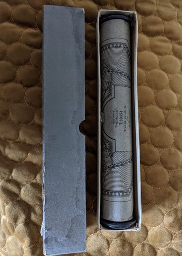 Antique pianola music roll