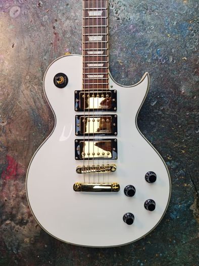 vintage brand les paul white and gold