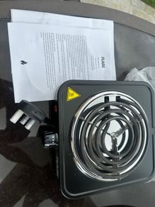 FLARE Electric Coal Burner + TOM COCO27 Coconut Charcoal (54 Cubes) Complete Shisha Starter Set