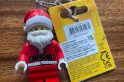 LEGO Keychain w. Flashlight Santa brand new