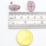 925 Vintage Sterling Silver & Pink Mother of Pearl Stud Earrings Image 8