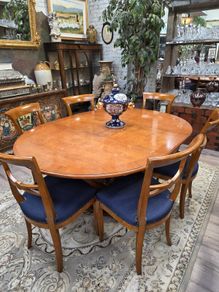 Art Deco Style Cherry Wood Dining Table