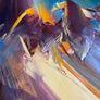 Large Hand Painted Oil on Canvas - Modern Abstract Impressionism Image 5