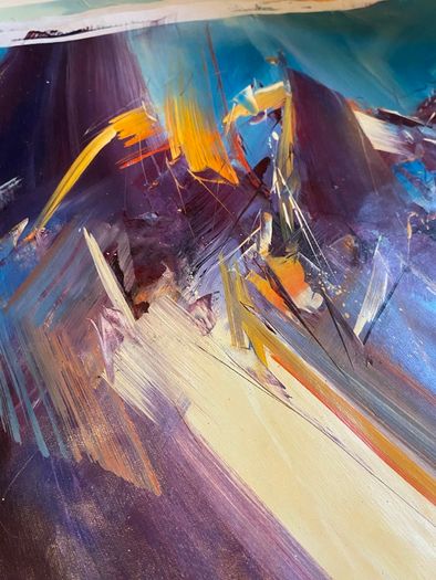 Large Hand Painted Oil on Canvas - Modern Abstract Impressionism