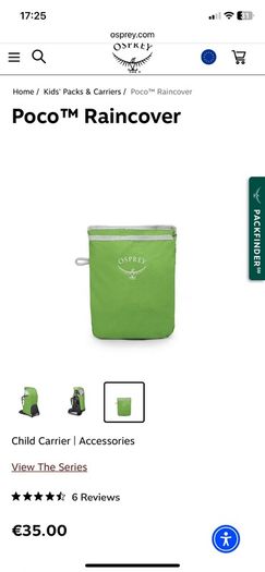Osprey Poco LT Baby Back Carrier with Rain Cover