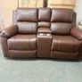 Brown 3+2 Leather Recliner Sofa Set Image 3