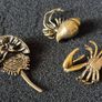 3 brass crabs,. Solid brass. Image 2