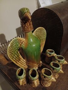 Vintage Ceramic Eagle Liquor Bottle