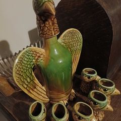 Vintage Ceramic Eagle Liquor Bottle